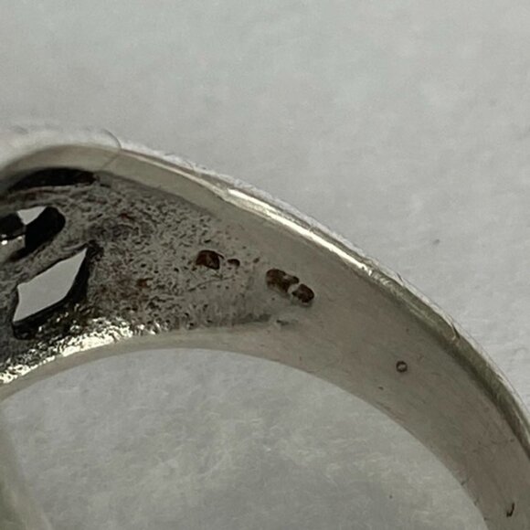 Sterling Silver 925 0.69" Wide Scrollwork Celtic Style Band Ring Size 7.25 - Picture 9 of 16